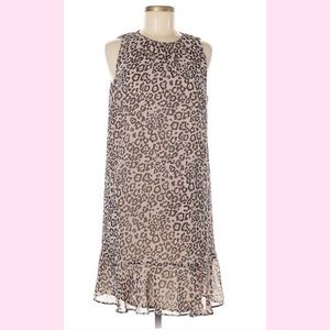 LOFT - Shift Dress - Leopard Print - Small